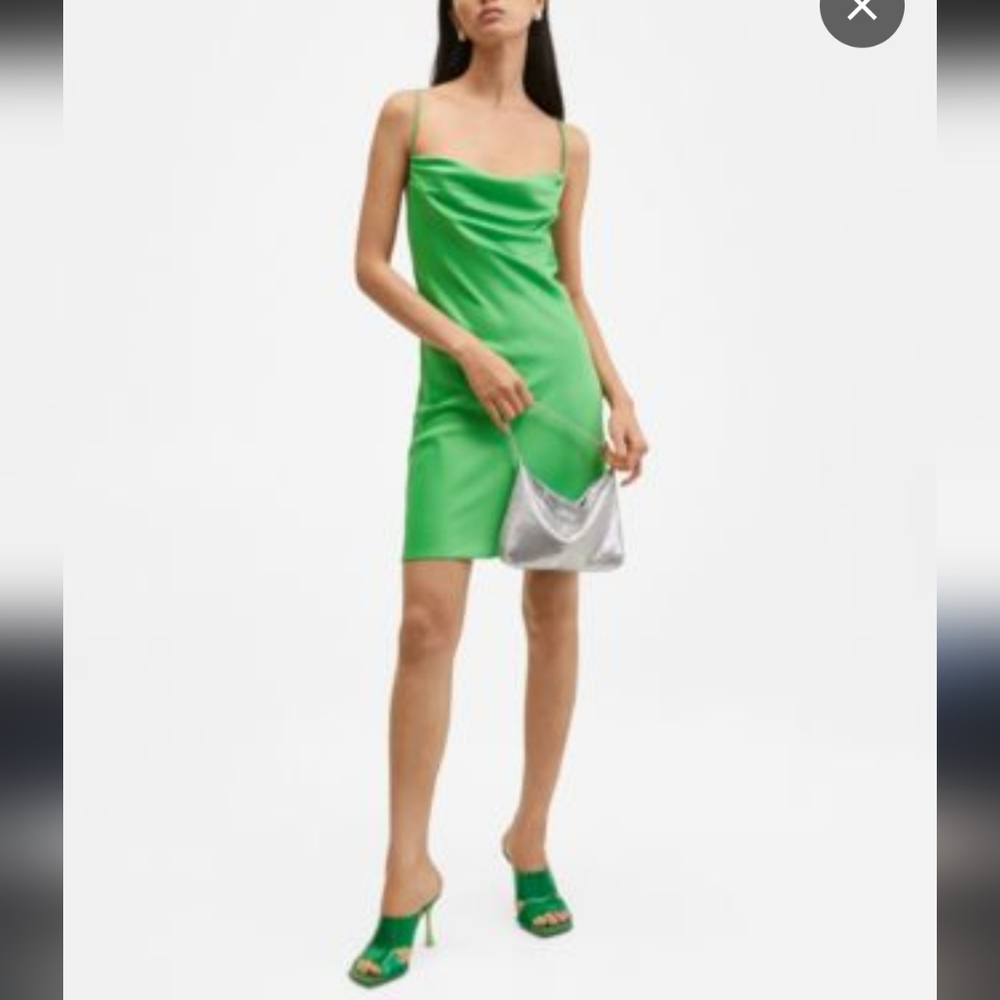 NWT Abound Green Island Cowl Neck Dress